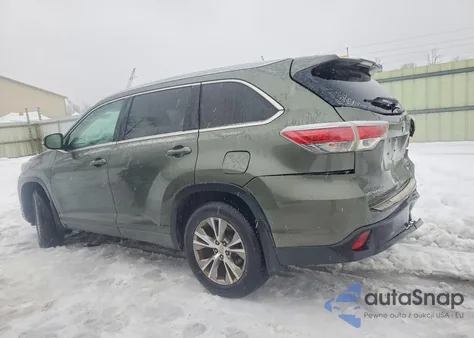 2015 Toyota Highlander Xle z USA, uszkodzony, nr VIN 5TDJKRFH9FS093977